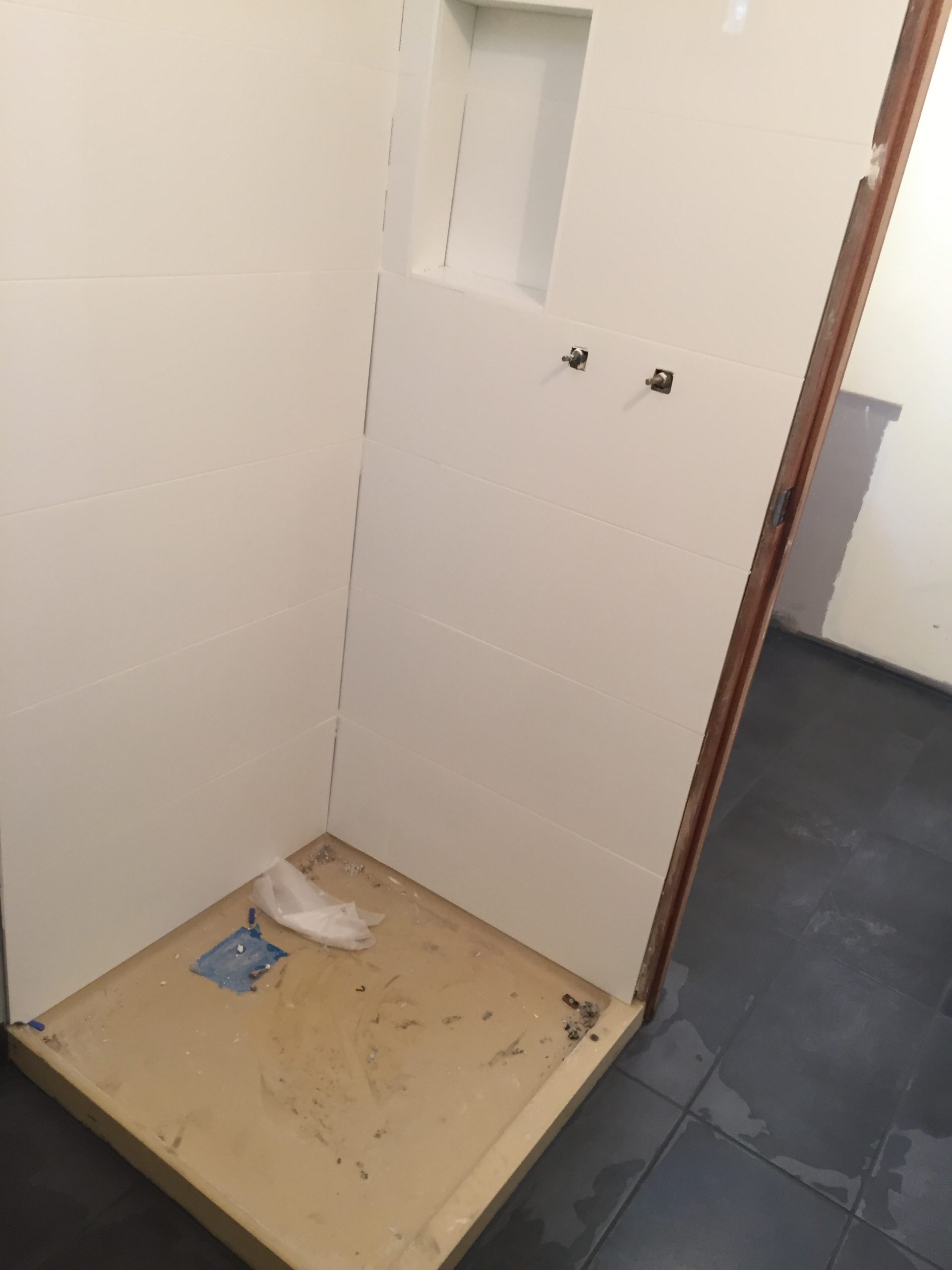 full shower view moulded base cream