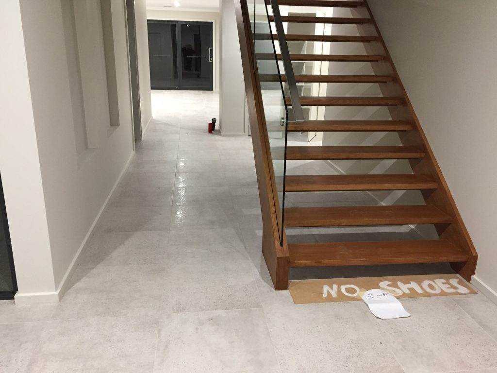 open plan tile floor